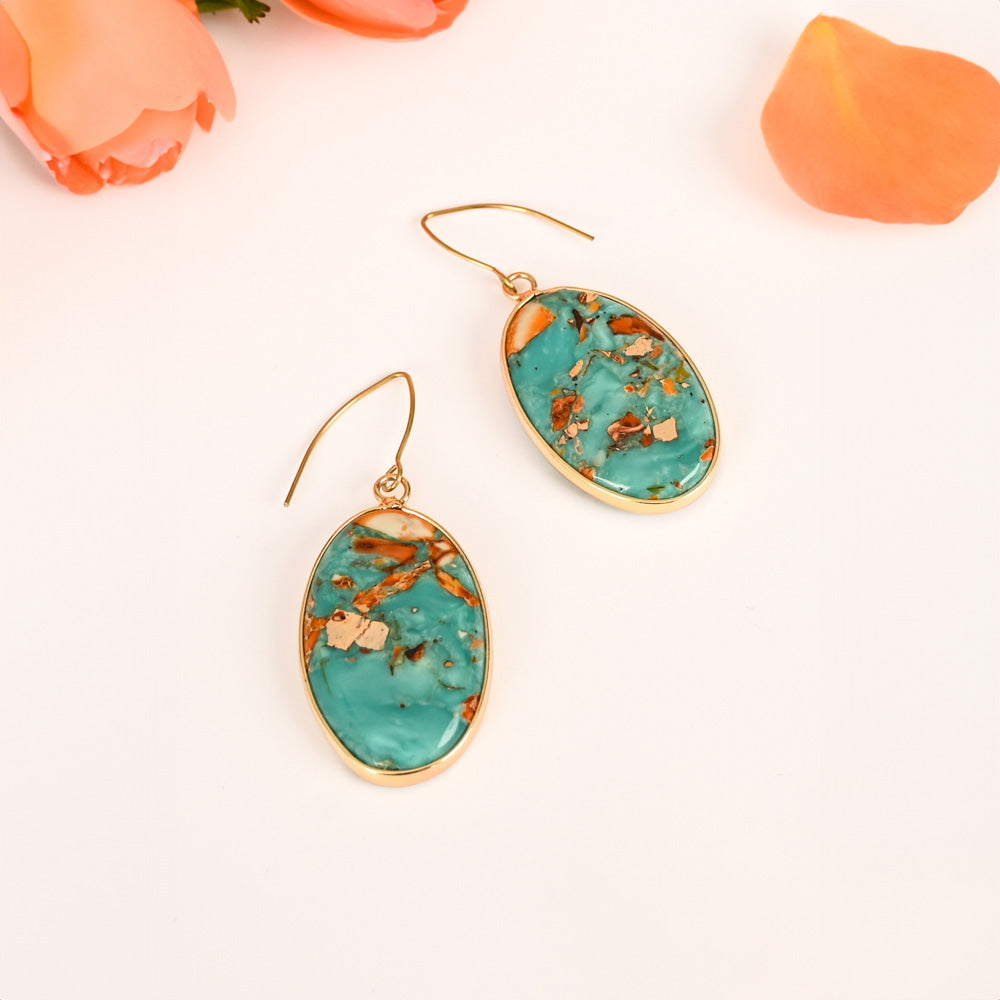 Sierra Bloom Turquoise Emperor Stone Earrings