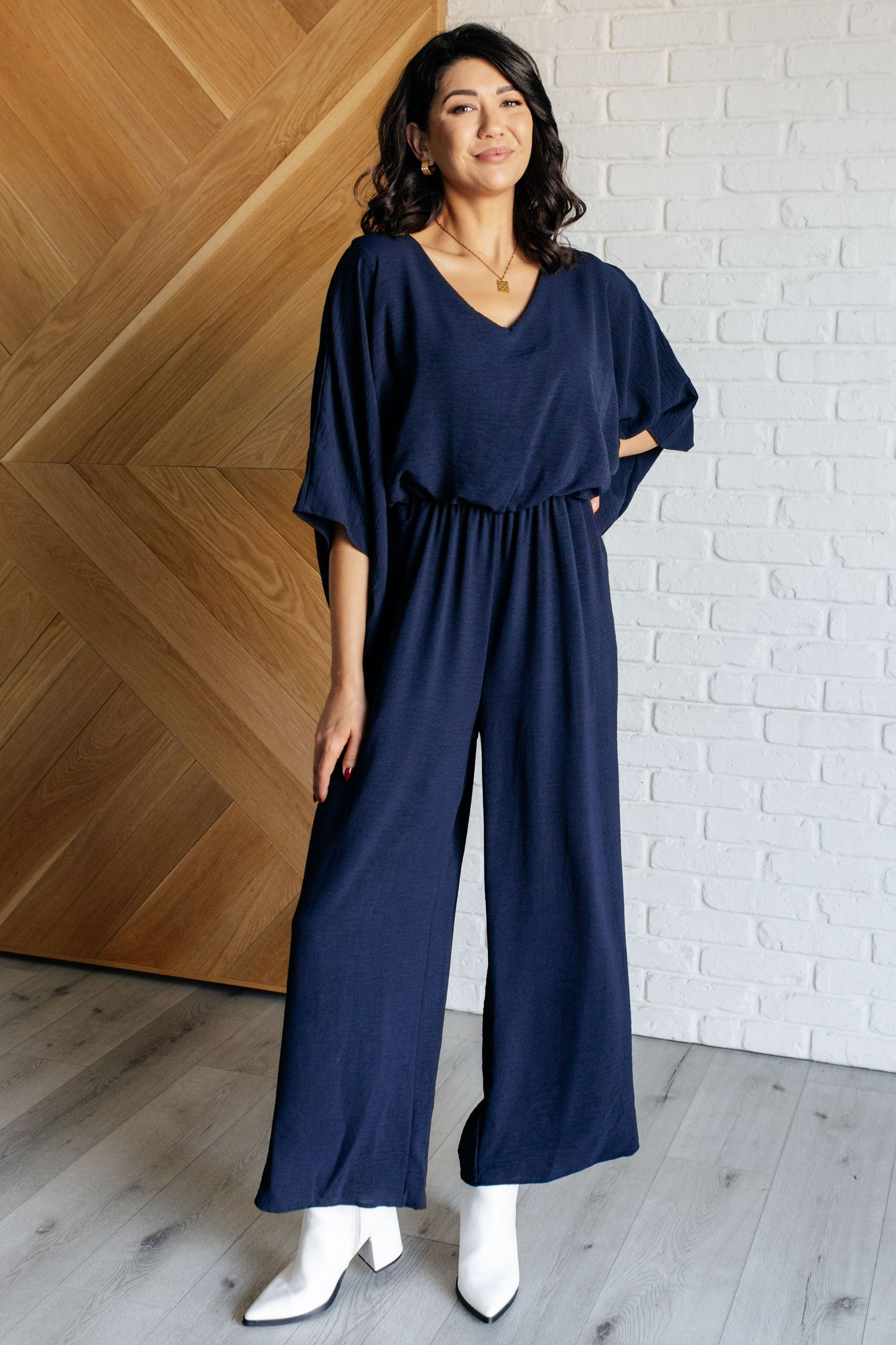 Up to Something Wide Leg Jumpsuit With Side Pockets