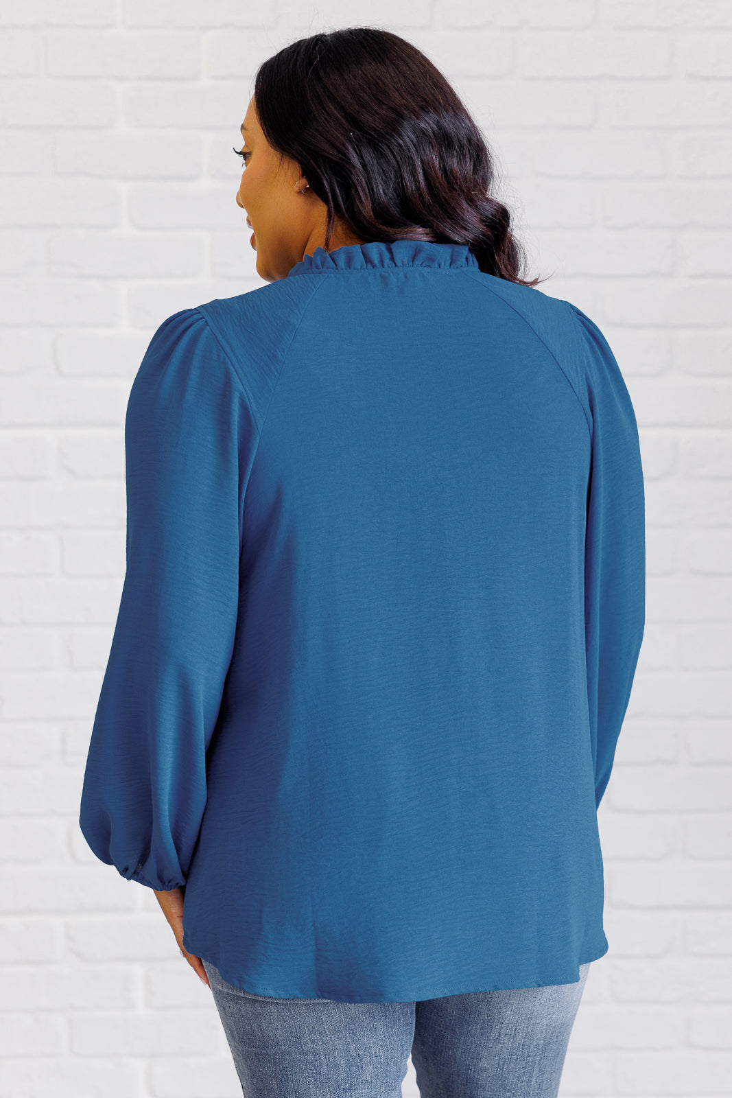 We Believe Keyhole Tie Detail Blouse Textured Woven