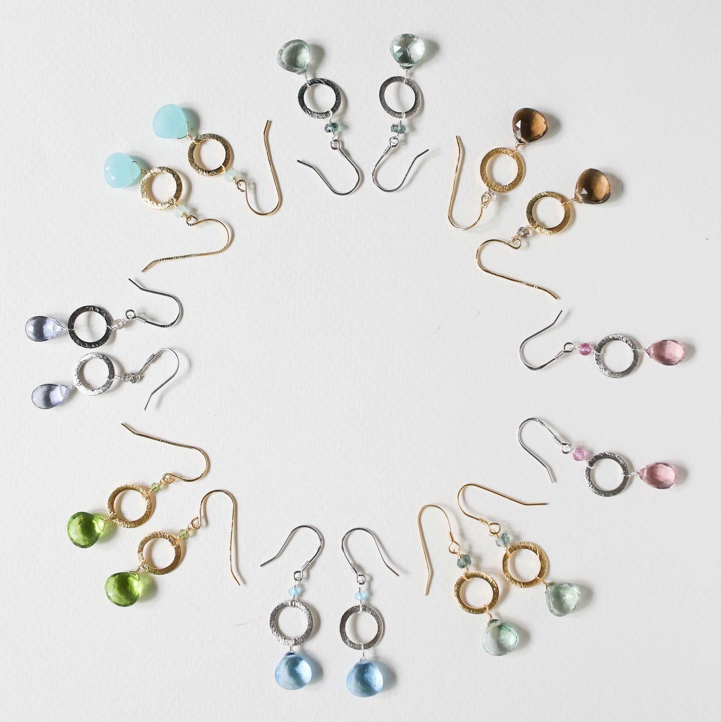 The Airie Earring - Smoky Quartz Gold
