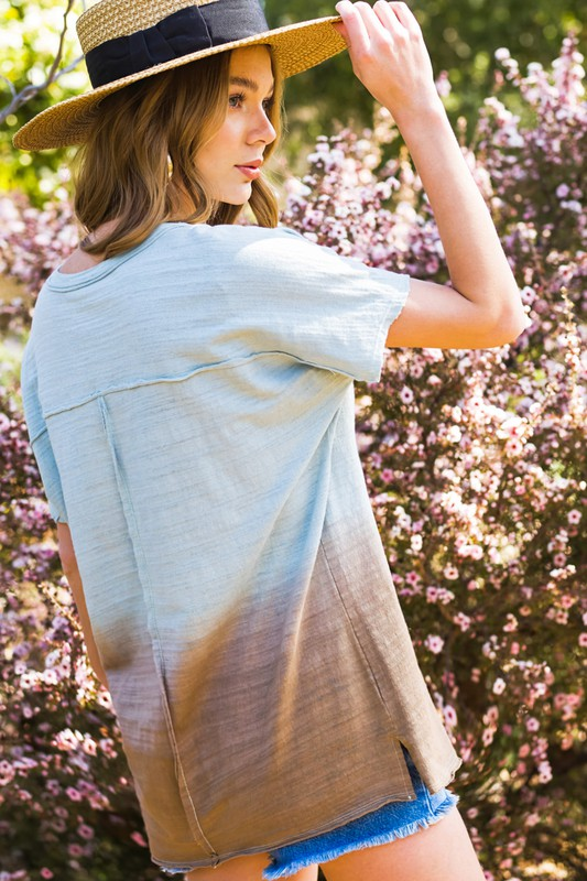 Peony Dip-Dye Top