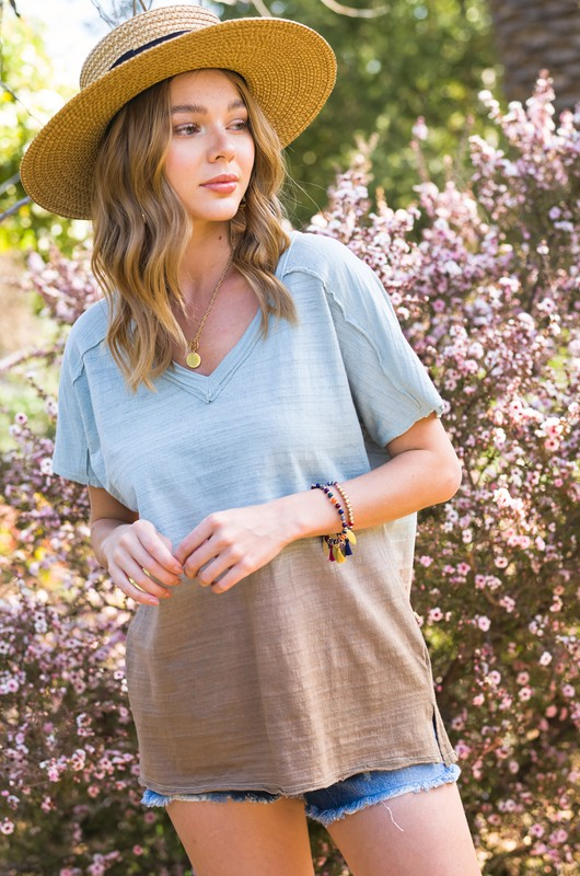 Peony Dip-Dye Top