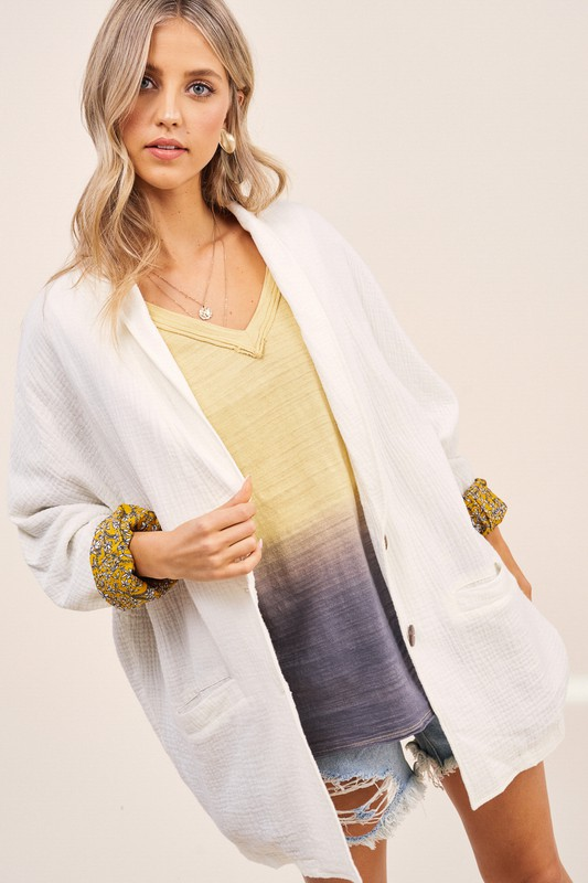 Peony Dip-Dye Top
