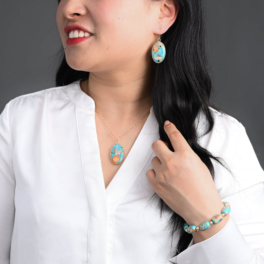 Sierra Bloom Turquoise Emperor Stone Earrings