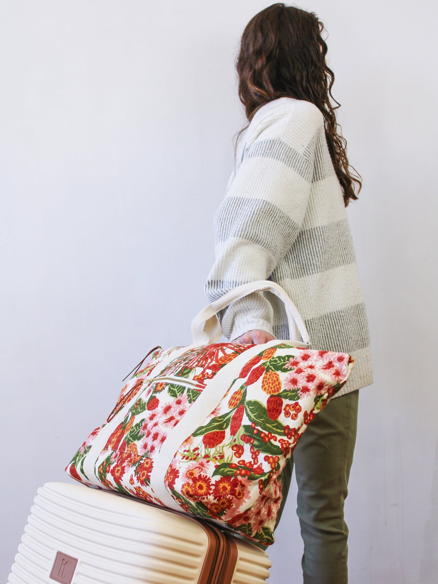 Strawberry Flora Carry On Travel Bag