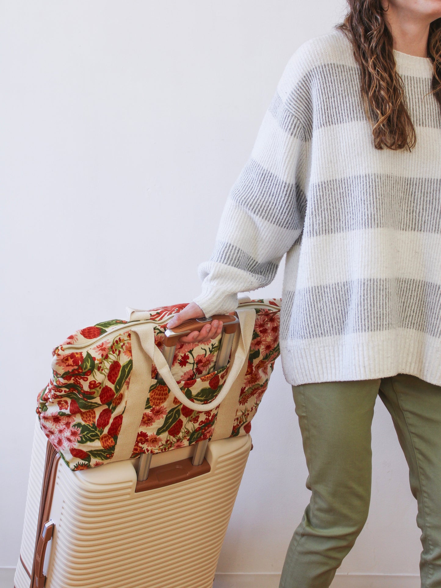 Strawberry Flora Carry On Travel Bag