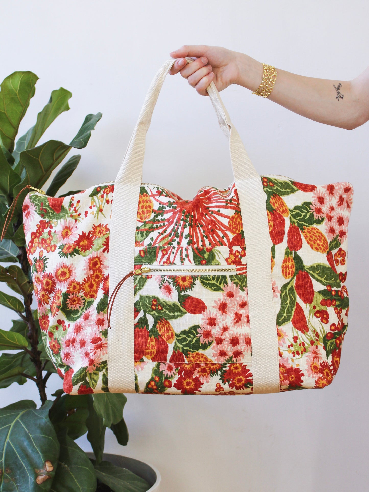 Strawberry Flora Carry On Travel Bag