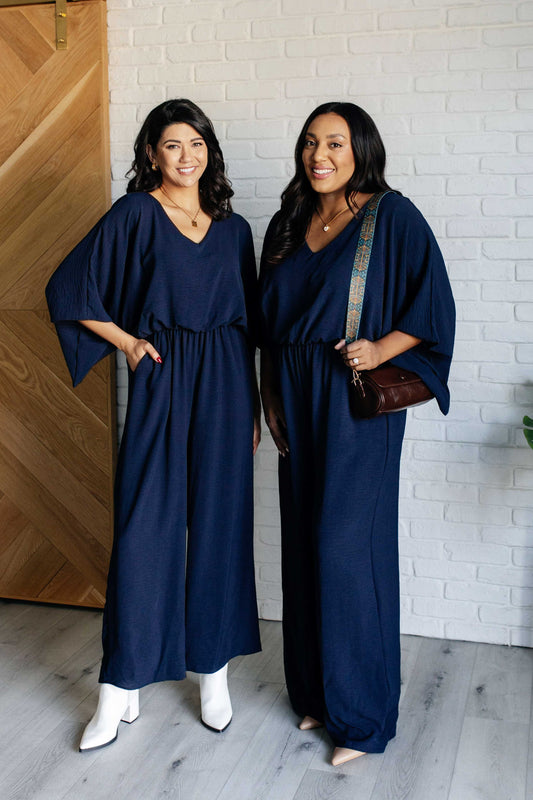Up to Something Wide Leg Jumpsuit With Side Pockets
