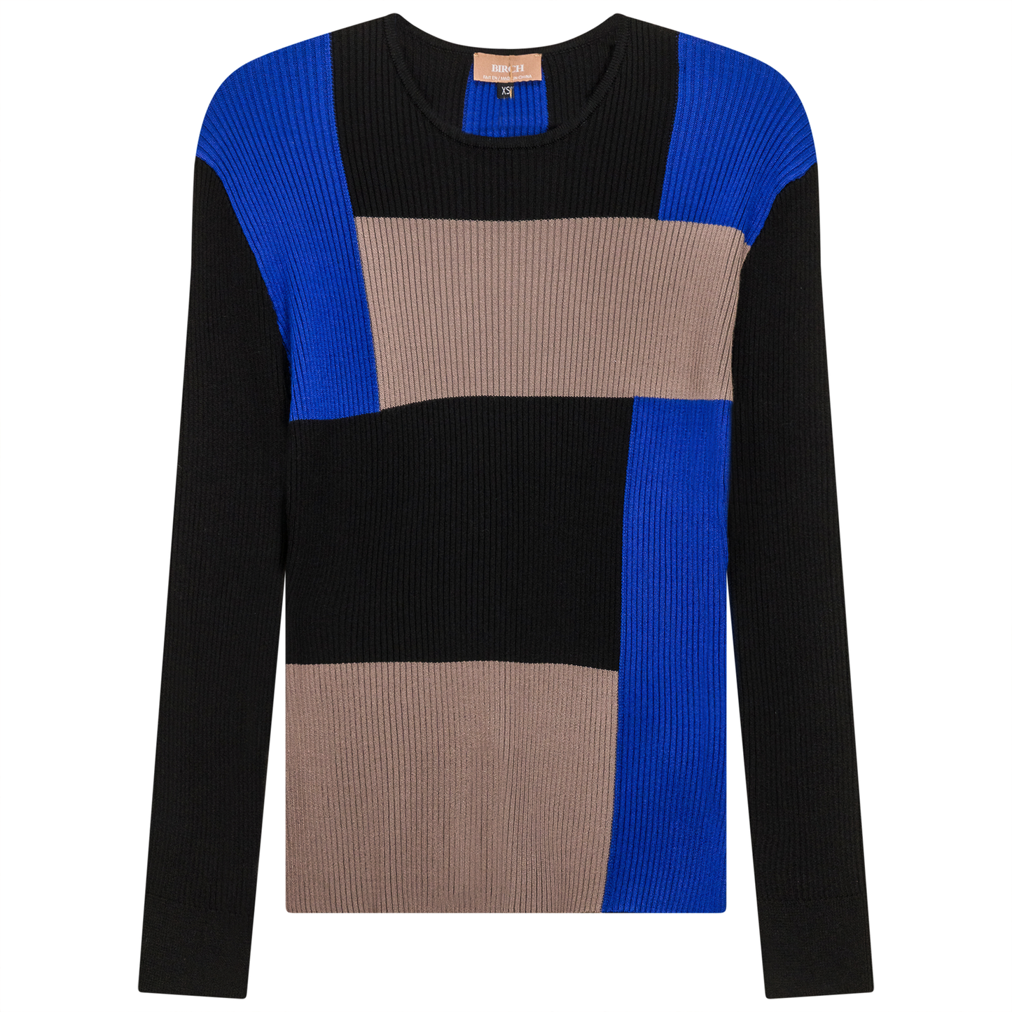 Color Blocked Rib Combo Sweater