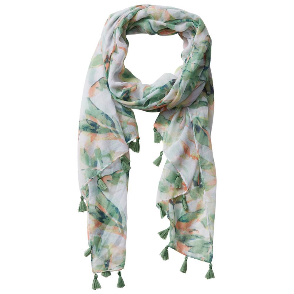 Tropical Jungle Floral Tassel Scarves