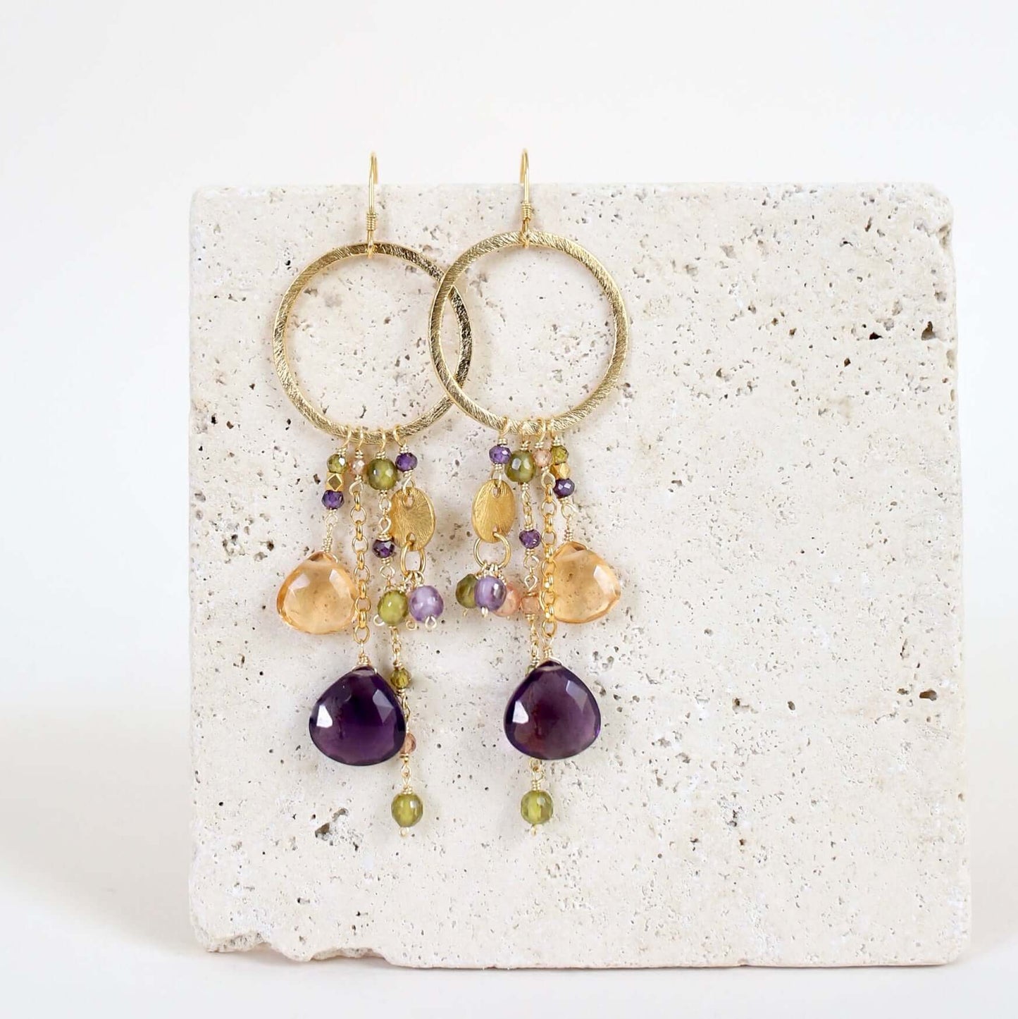 Citrine & Smoky Quartz Ammil Earrings