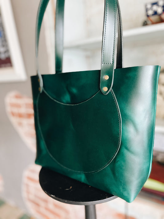 The Luna Tote By Milestone Bag Co Crescent Moon Pocket