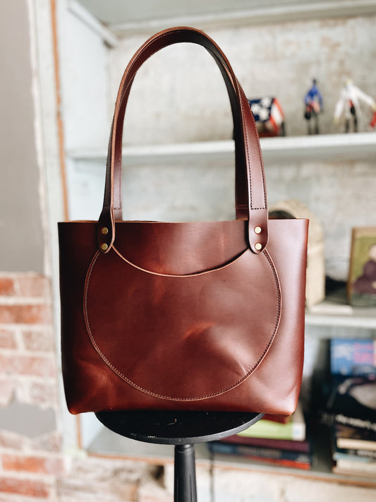The Luna Tote By Milestone Bag Co Crescent Moon Pocket